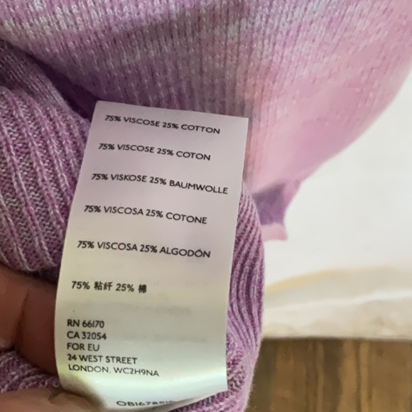 NWT Free People Golden Hour knit midi skirt in Iris/orchid size 6 - Picture 7 of 7